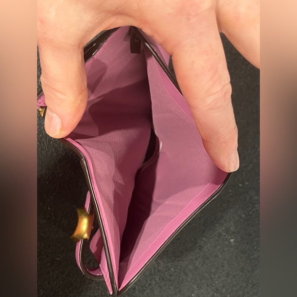 Coach “Tabby” Leather Brass in Fuchsia Color Wallet - Picture 5 of 12